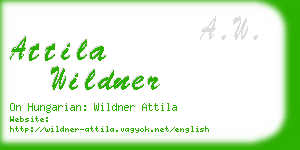 attila wildner business card